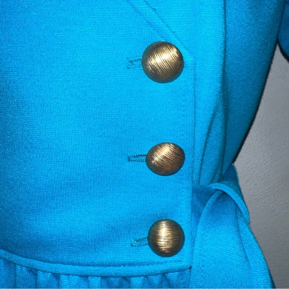 Vintage Faux Wrap Belted Dress - Picture 5 of 10